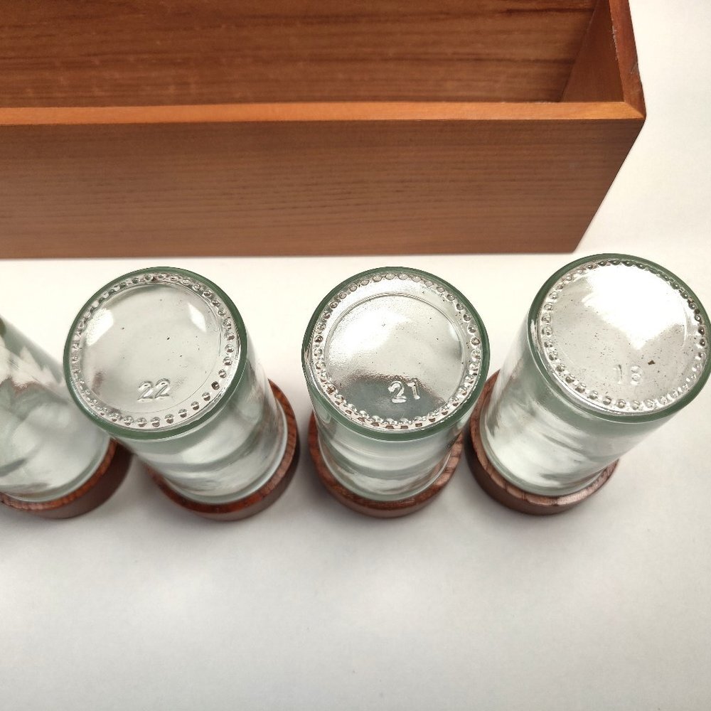 Crate & Barrel Carter McGuyer 6 Bottle Wooden Spice Box - Picture 6 of 7